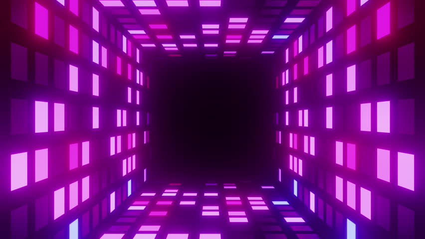 80s Disco Dance Tunnel Background Loop