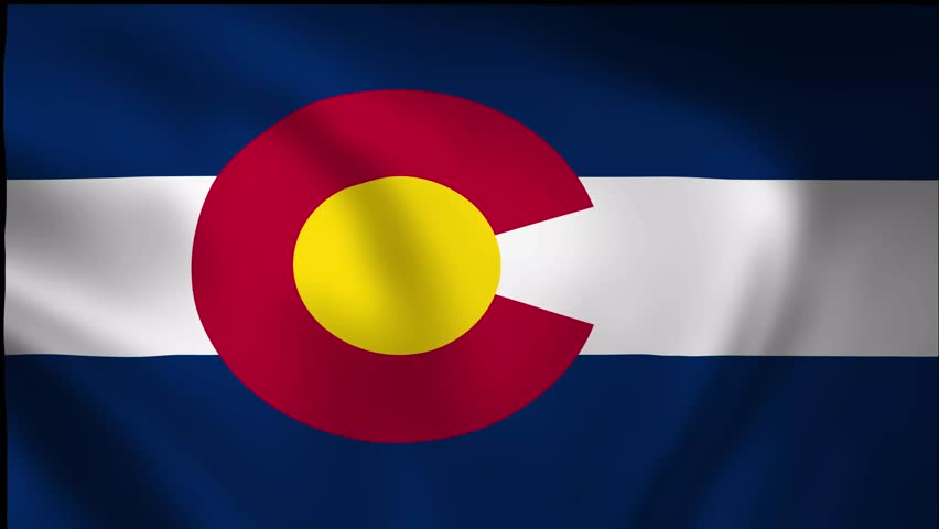 Colorado USA state flag animated waving video | Shutterstock HD Video #1109129109