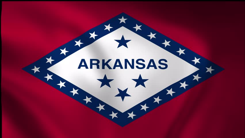 Arkansas USA state flag animated waving video | Shutterstock HD Video #1109129113