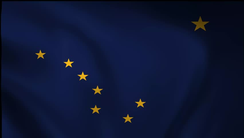 Alaska USA state flag animated waving video | Shutterstock HD Video #1109129115