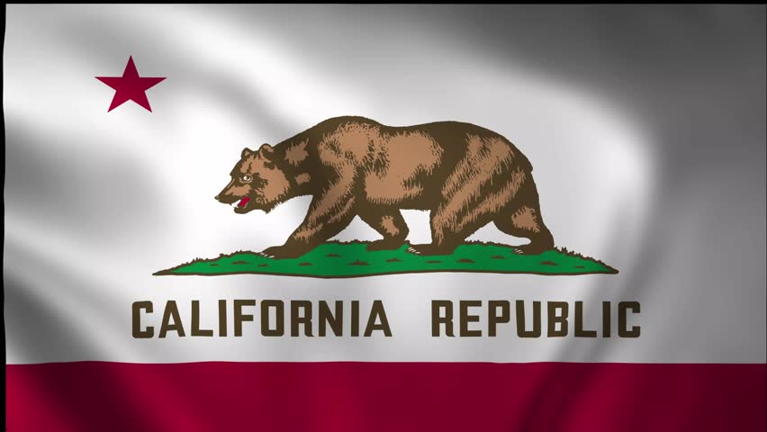 California USA state flag animated waving video | Shutterstock HD Video #1109129117