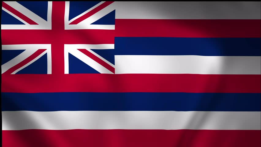 Hawaii USA state flag animated waving video | Shutterstock HD Video #1109129125