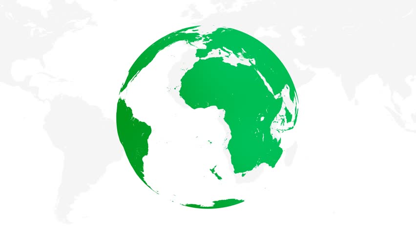 Earth globe green color animation video footage. 4k | Shutterstock HD Video #1109132753