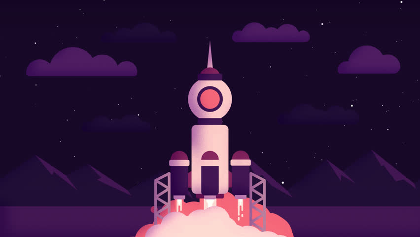Space expedition sent to another planet. Astronauts travel to Mars and land on its surface. 2D animated story. | Shutterstock HD Video #1109133047