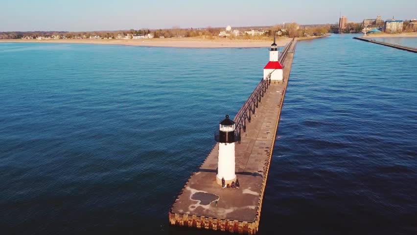Captivating drone views of Lake Michigan
