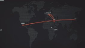 Global cyber attack with world map on computer screen. Internet network communication under cyberattack. Worldwide propagation of virus online. Great Britain attack trend. - Powered by Shutterstock - Get 15% off with code: PIKWIZARD15