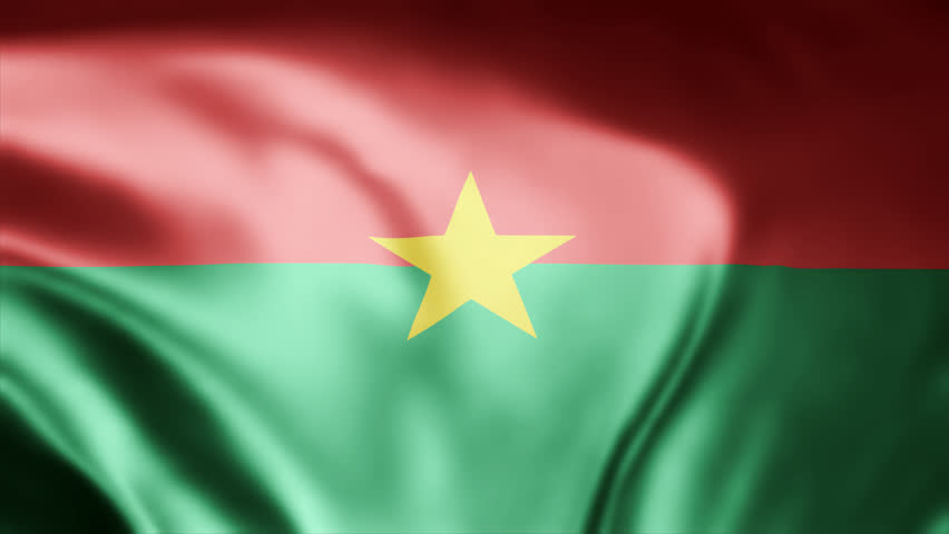 Rendu Du Drapeau Burkina Faso Flotte Dans Le Vent Gros Plan Le Drapeau  National Burkina Faso 4k