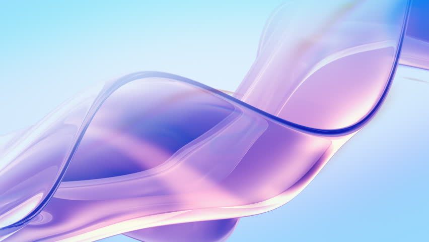 Abstract Colorul Wavy Smooth Color Background. Vibrant Concept Liquid Pattern. Purple Blue Neon Reflection Surface. Trendy Colorful Fluid Abstraction Flow. Beautiful Gradient Texture Animation, looped