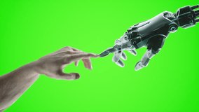 A Hand Reaching Out To AI Robot That Is Reaching Out To It Science Museum Animation Robotics Engineering - Powered by Shutterstock - Get 15% off with code: PIKWIZARD15