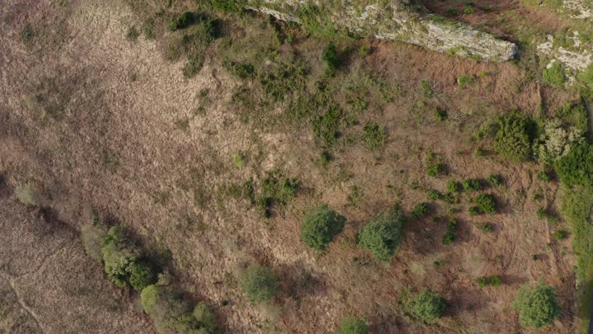 Top view of Faro de la Plata lighthouse. Beautiful crest of the cliff