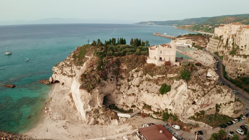 Santa Maria del Isola Tropea Calabria Italy aerial drone