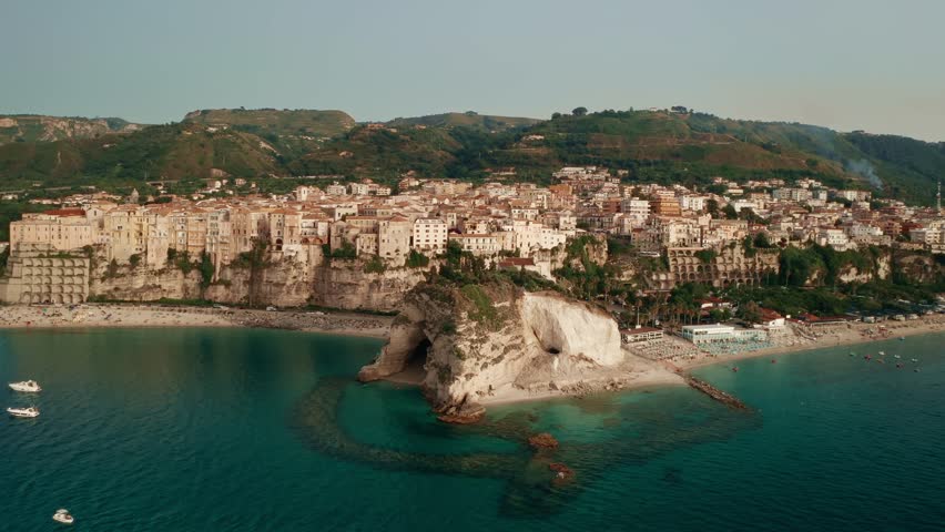 Santa Maria del Isola Tropea Calabria Italy aerial drone 