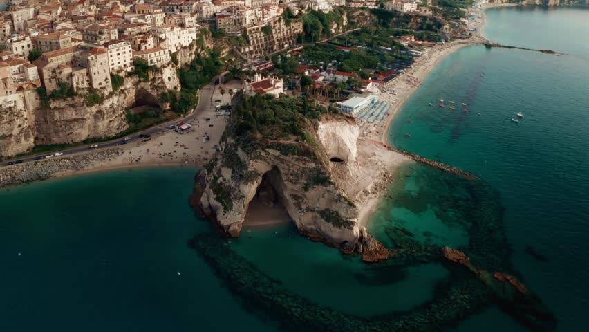 Santa Maria del Isola Tropea Calabria Italy aerial drone 