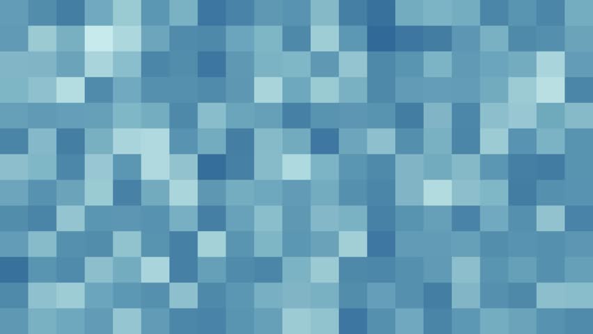 Abstract pixel art video background with text space, featuring seamless animation of a blue square block pattern, ideal for digital data, technology, business, retro, or 80s background concept Royalty-Free Stock Footage #1109168371