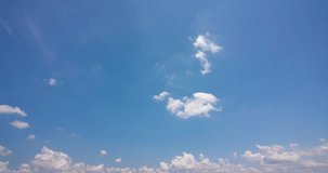 4K ProRes422. High quality time lapse video Blue sky cloud video time lapse Movie process by raw images Sky cloud time lapse video clear without dust or bird Sky time lapse high quality