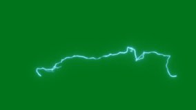 Lightning Premium Quality green screen 4k, Abstract technology, science, engineering artificial intelligence, Seamless loop 4k video, 3D Animation