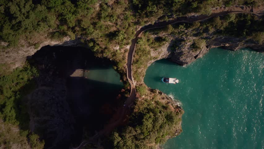 Arcomagno beach San Nicola Arcella Calabria Italy from above drone aerial view 01