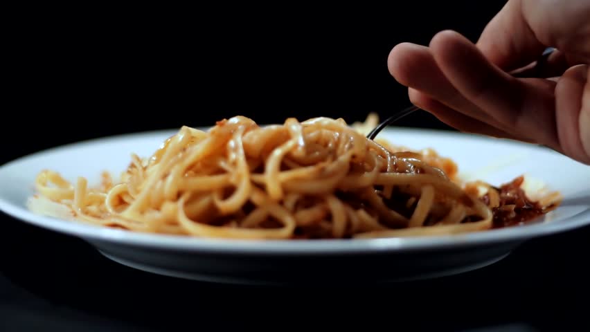 Eat Pasta Italian And Sauce Bolognese. Spaghetti,Tomato And Parmesan. Italian Carbonara Cuisine In Restaurant Eating Pasta Bolognese. Chef Tasting Spaghetti Marinara Sauce.Delicious Italian Pasta Food Royalty-Free Stock Footage #1109183127