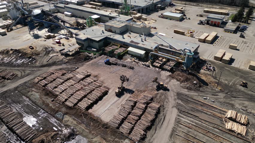 Canfor Prince George sawmill and log yard