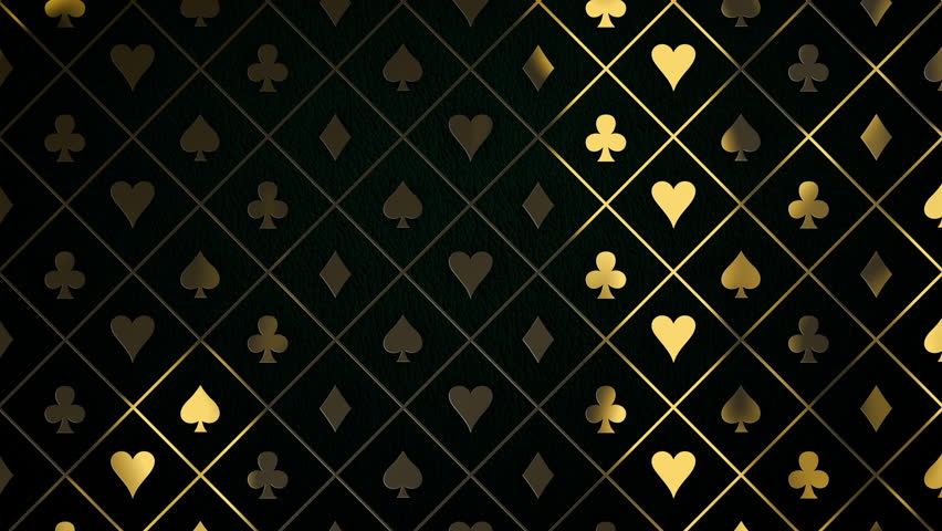 Luxury gold casino royal background. Black abstract text banner. Vip backdrop with golden poker card suits. Copy space for grand casino logo or title text. Online bet and money win concept Royalty-Free Stock Footage #1109187945