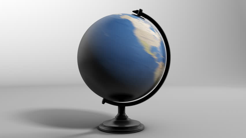 Atlas map of the world globe spinning zooming in and focusing on the country of Indonesia, Indonesian. Showing area, motion video stock in HD and 4K 