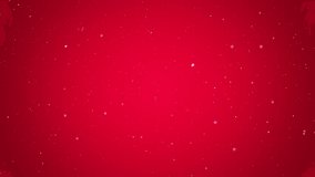 snowfall new year and Christmas new motion background, snowflakes on red background, snowy weather 4k animation design element - Powered by Shutterstock - Get 15% off with code: PIKWIZARD15