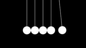 Newton's cradle. Loopable 2d animation video. Motion graphics with alpha channel. - Powered by Shutterstock - Get 15% off with code: PIKWIZARD15