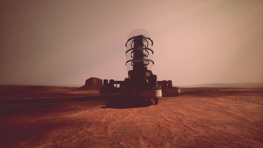 3D futuristic laboratory in arisona desert | Shutterstock HD Video #1109208181