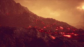 3D Lava Field under sunset lights - Powered by Shutterstock - Get 15% off with code: PIKWIZARD15