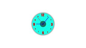 4K (UltraHD) loop able video animation of time lapse of clock on white background. clock icon e_12