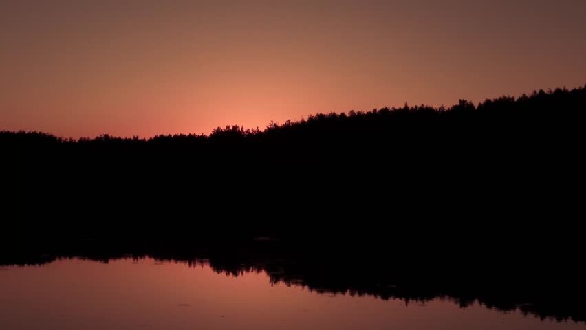 beautiful sunset on the river