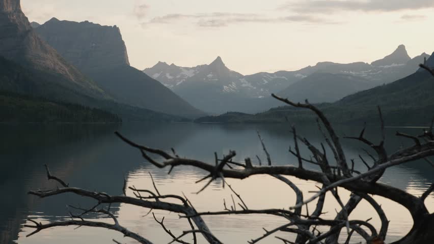 Misty morning on Hidden Lake, Glacier National Park. Montana