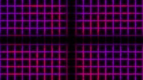 Hypnosis video. Grid animation on black background. Background for church, worship. Pink lattice. Spiral. Pink lattice