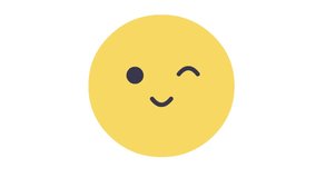 Winking face animated emoji and white background - Powered by Shutterstock - Get 15% off with code: PIKWIZARD15