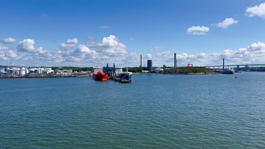 View at Gothenburg in Sweden from the sea