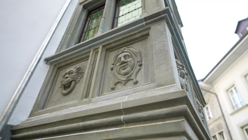 Traditional adornment on European building symbolizing the medieval trickster archetype