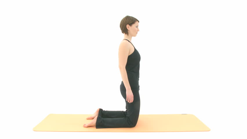 Yoga Asana in sequence: Camel Posture, Camel Pose, Backbend