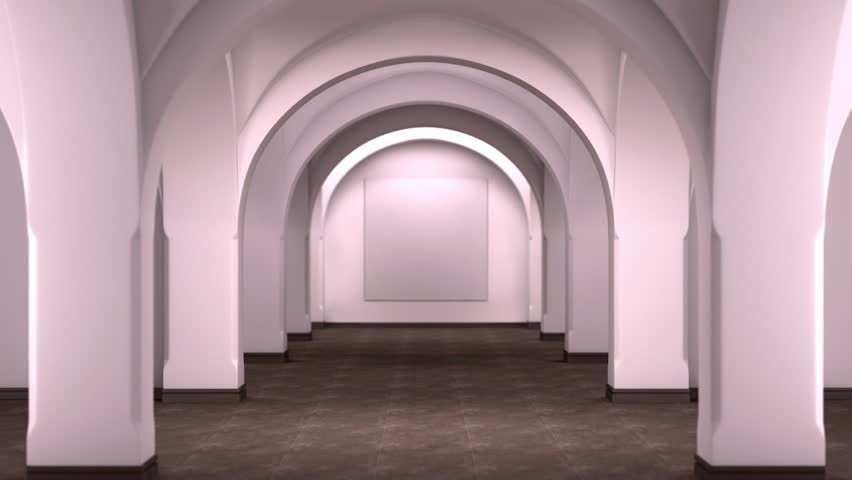 Virtual 3d animation of art gallery. Concept 3d animated background of art gallery. | Shutterstock HD Video #1109249849