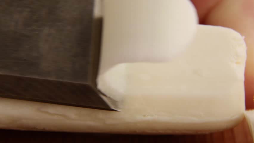 ASMR video cutting white soap with a chisel. Macro photography of soap. | Shutterstock HD Video #1109250865