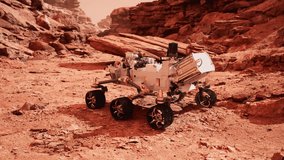 Mars Rover Perseverance exploring the red planet. Elements of this image furnished by NASA. - Powered by Shutterstock - Get 15% off with code: PIKWIZARD15