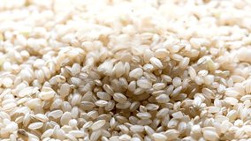 Close-Up Dolly Shot of Brown Rice in 4K Video