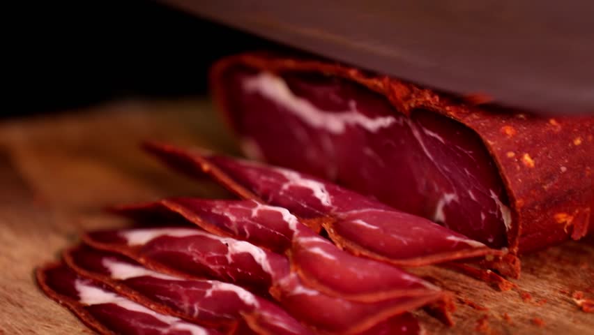 Turkish Pastrami, Sliced, Bacon, Slice, Tasty, Cut, Ramadan, Thin, Beef, Turkey, Uncooked, Macro, Close-up, Snack, Meat,