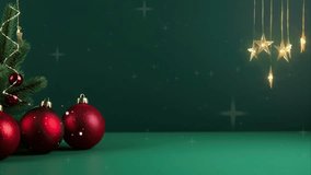 christmas ball and bulb light decoration in green background - Powered by Shutterstock - Get 15% off with code: PIKWIZARD15