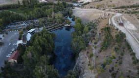 Lake drone video shootings Sivas Gurun Gokpinar Lake