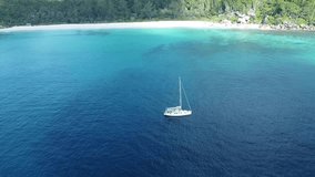 Explore Seychelles beauty from above in this stunning drone video. Perfect for travel videos and nature projects. Enjoy!