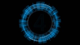 5 second countdown timer with futuristic circle blue glow transparent background. Format quick time alpha rgb, video codec animation.	 - Powered by Shutterstock - Get 15% off with code: PIKWIZARD15