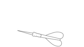 animated video of a sketch of the shape of a dart needle - Powered by Shutterstock - Get 15% off with code: PIKWIZARD15