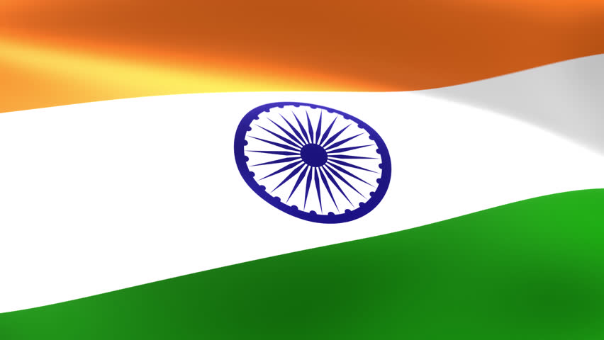India Flag Looping Animation Background. High resolution 4K UHD quality in MOV format. The codec on this video is ProRes 4444. Ideal for your video projects