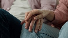 Close-up unrecognizable elderly old people holding hands with wrinkles mature married couple man woman pensioners loving senior husband wife feeling love caring support happy together in relationship - Powered by Shutterstock - Get 15% off with code: PIKWIZARD15