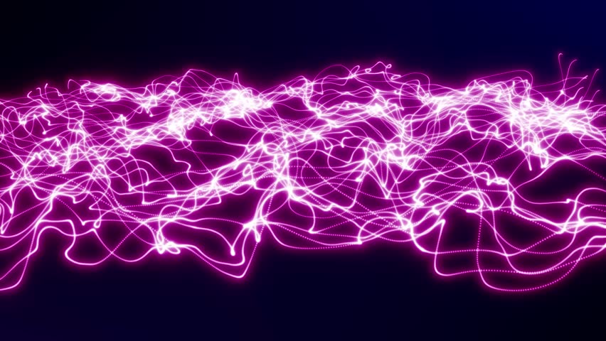Dark abstract background with glowing wave. Shiny moving lines design element, flowing wave lines. Futuristic technology concept | Shutterstock HD Video #1109319375
